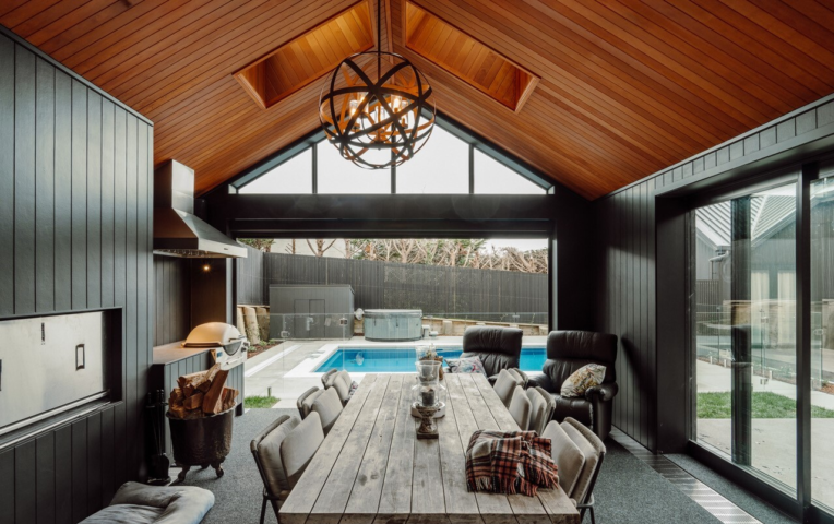 JSC's Alaskan Yellow Cedar ceiling coated in JSC Scumble Desert